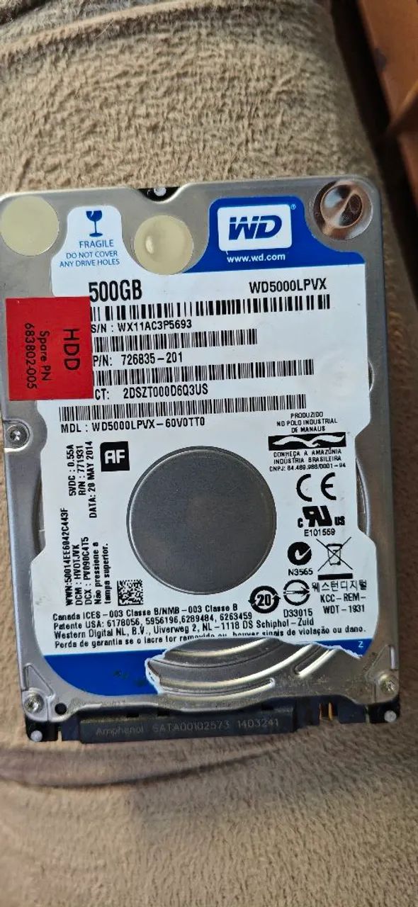 HD de 500 semi-novo 
