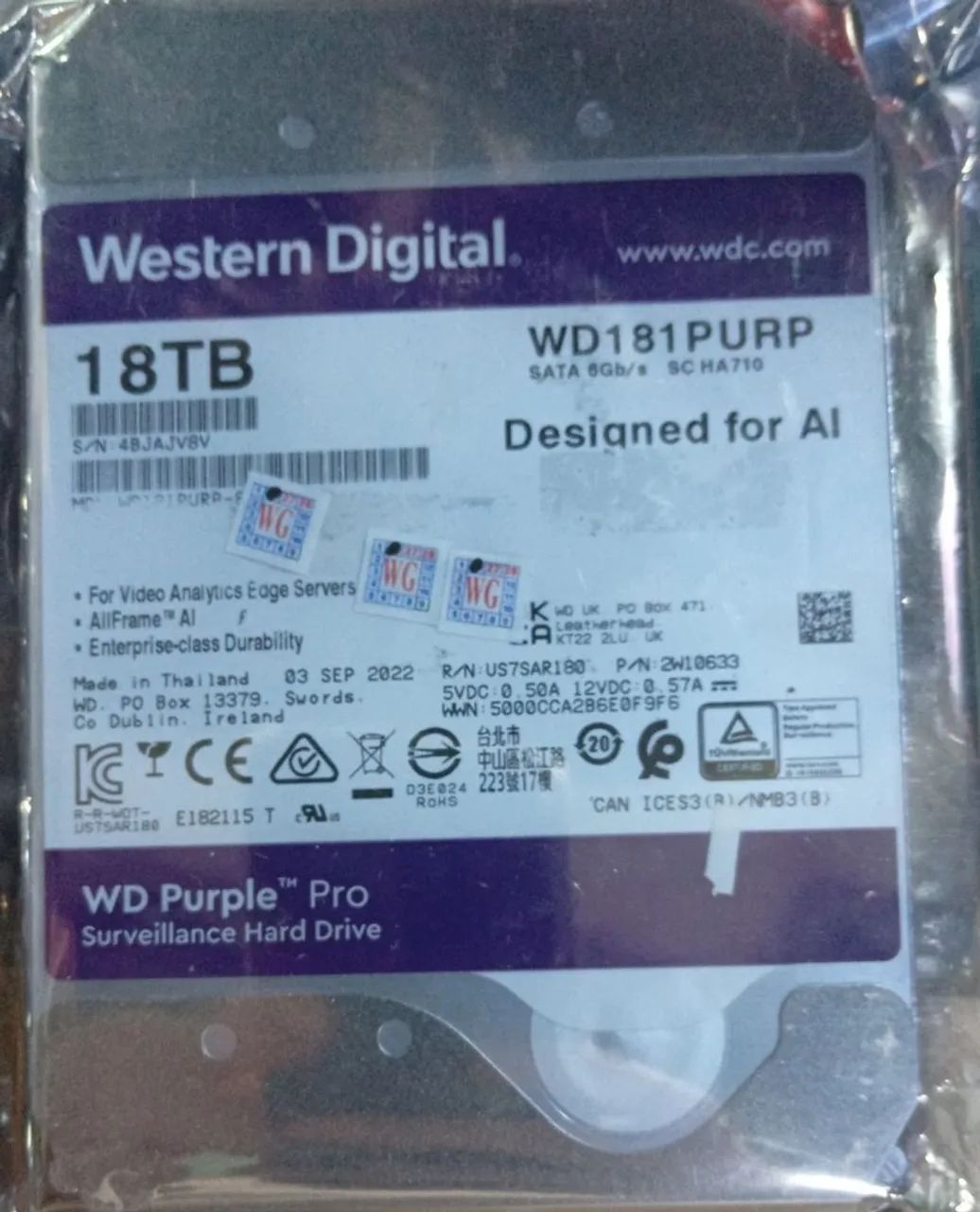 HD 18 TERABYTE PURPLE  - Foto 2