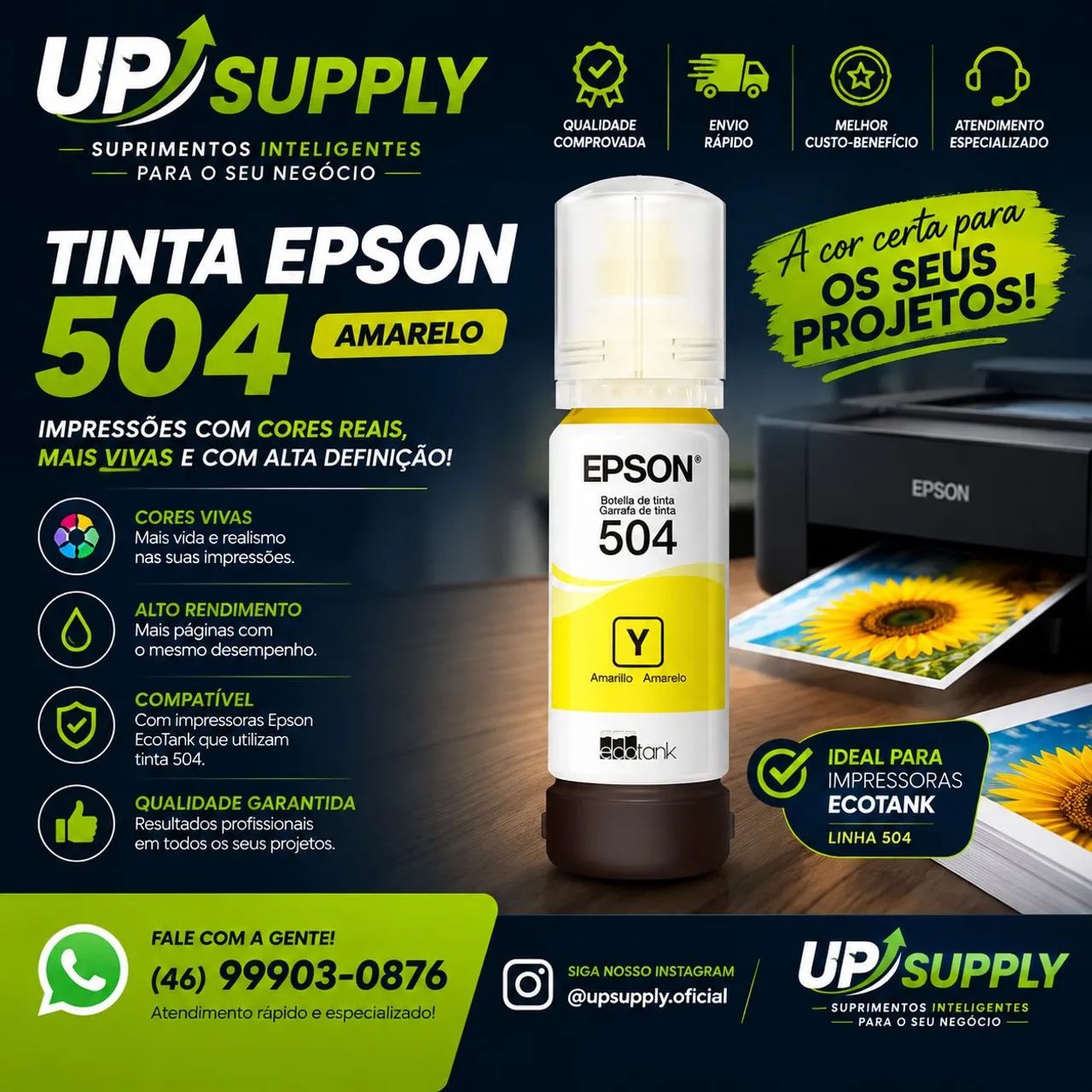 Tintas para impressoras Epson 