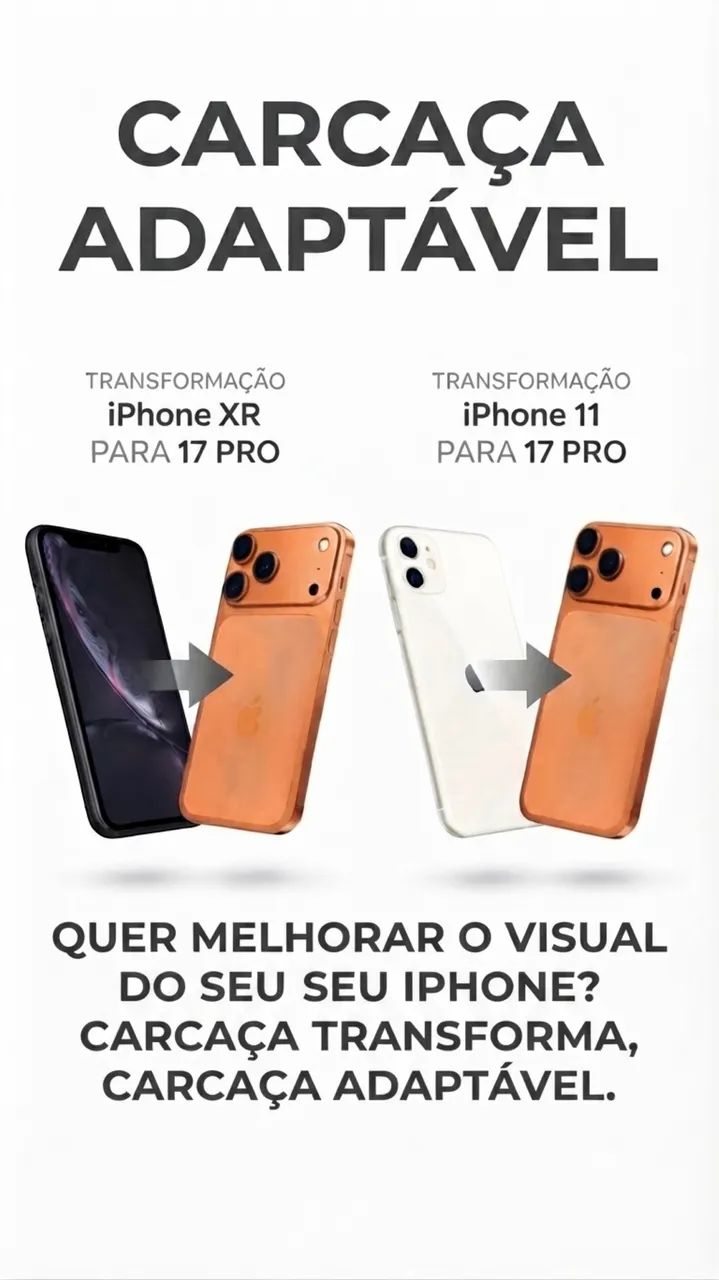 Carcaça adaptável iPhone 17 pro - Foto 4
