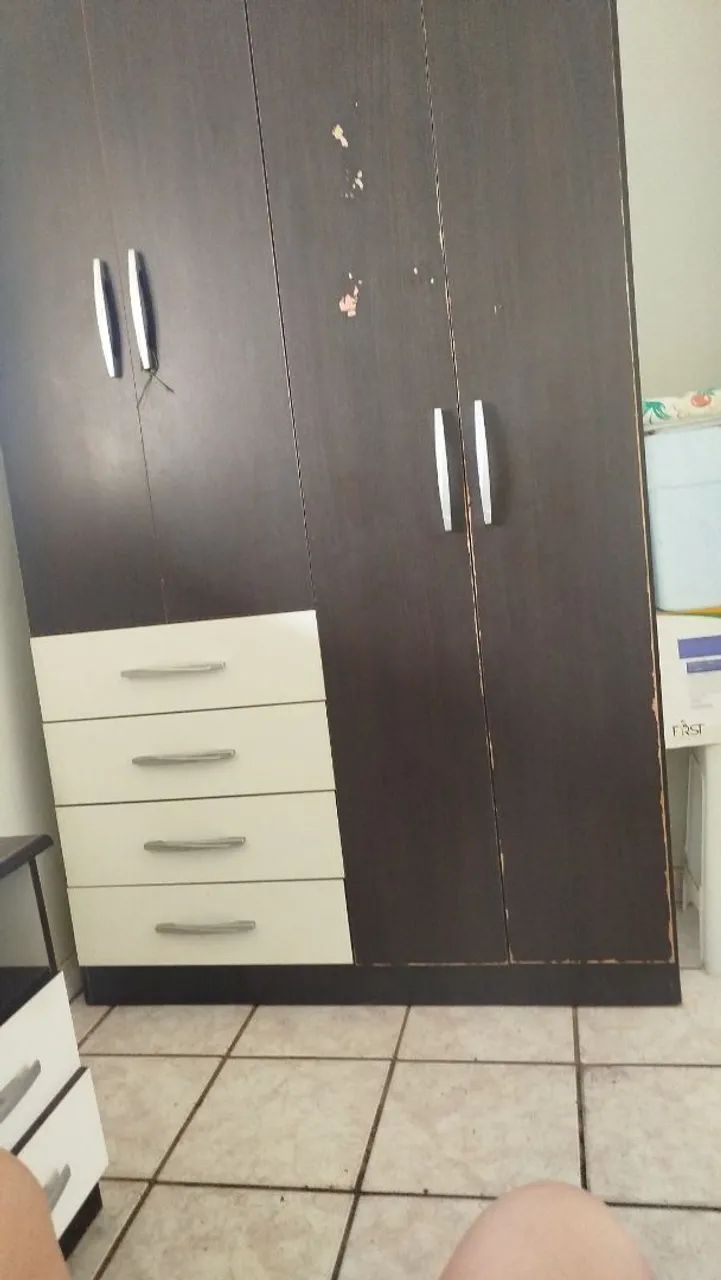 Guarda roupas de solteiro Marrom e branco - Foto 3