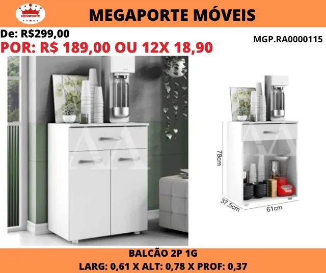 Balcão Duna 2 Portas