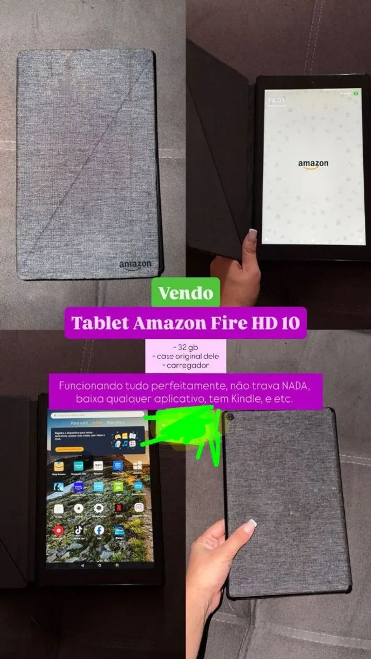 Tablet Amazon Fire HD 10 semi novo