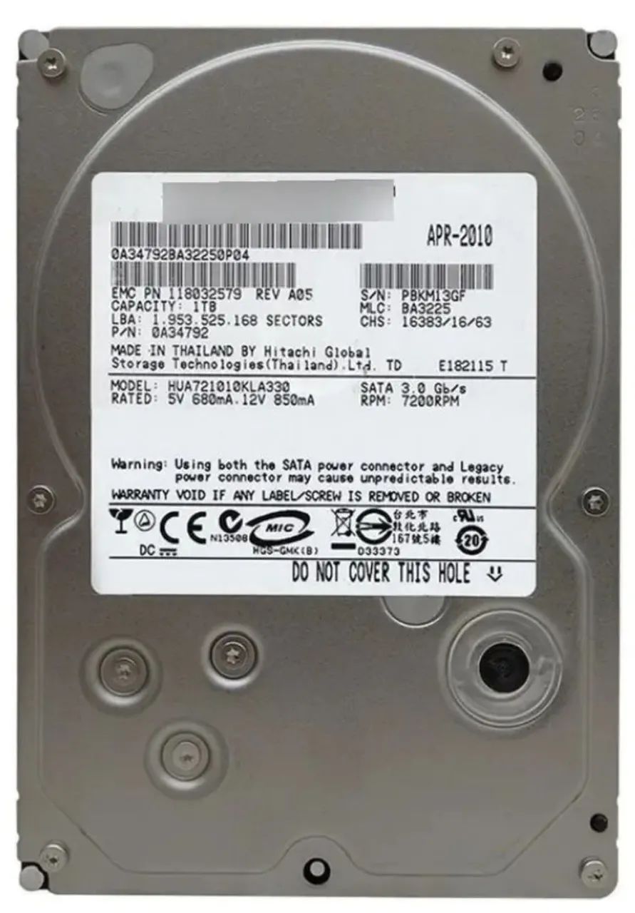HD HITACHI ULTRASTAR 1TB USADO . FUNCIONANDO BEM