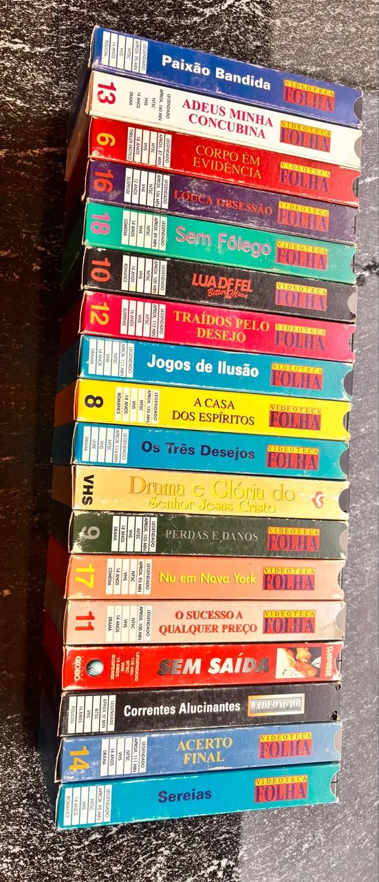 VENDO LOTE DE FITA VHS ANTIGAS 