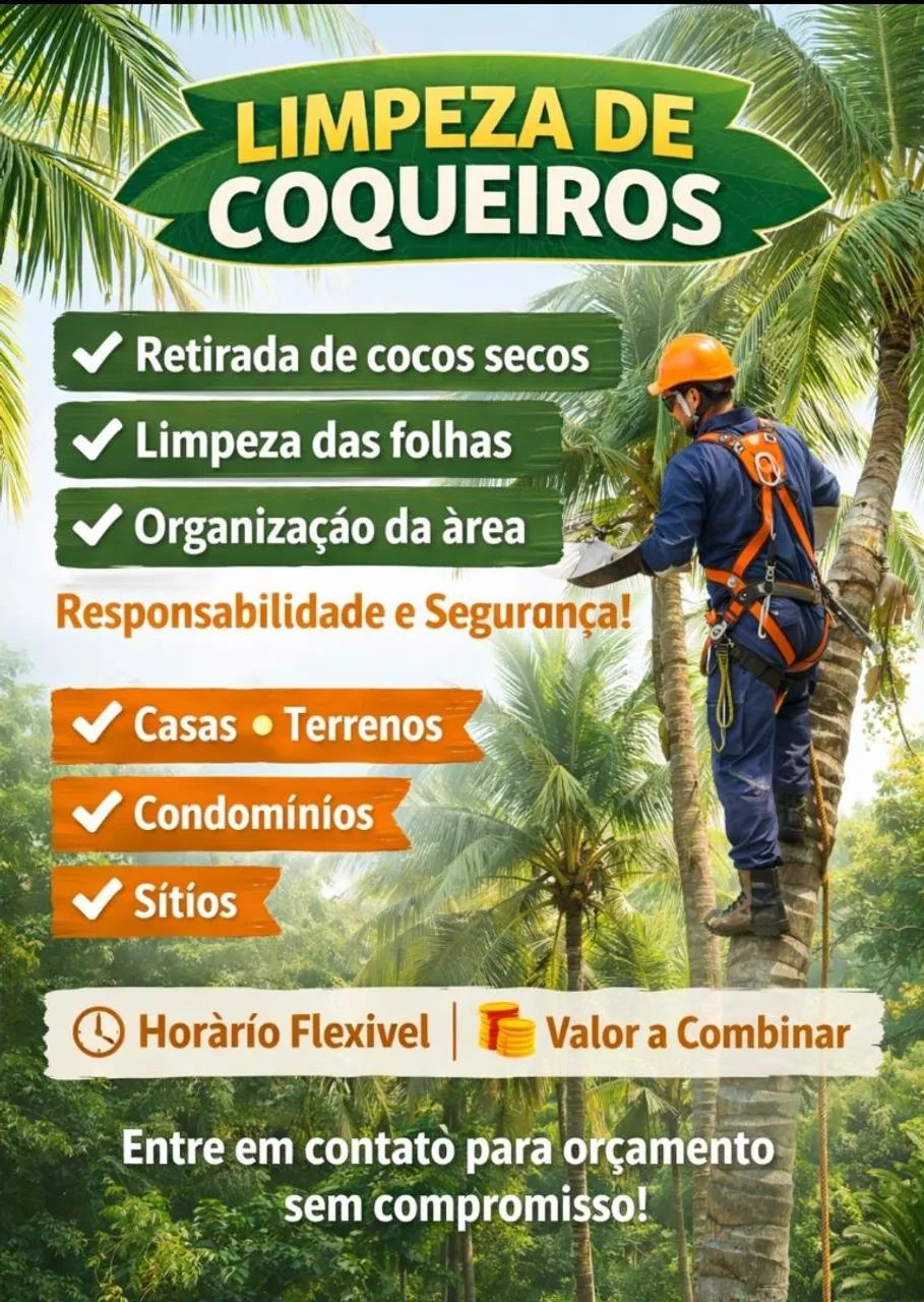Limpeza de coqueiros 