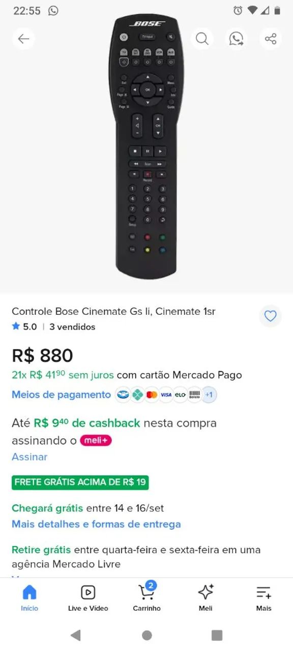 Controle remoto BOSE - Foto 5