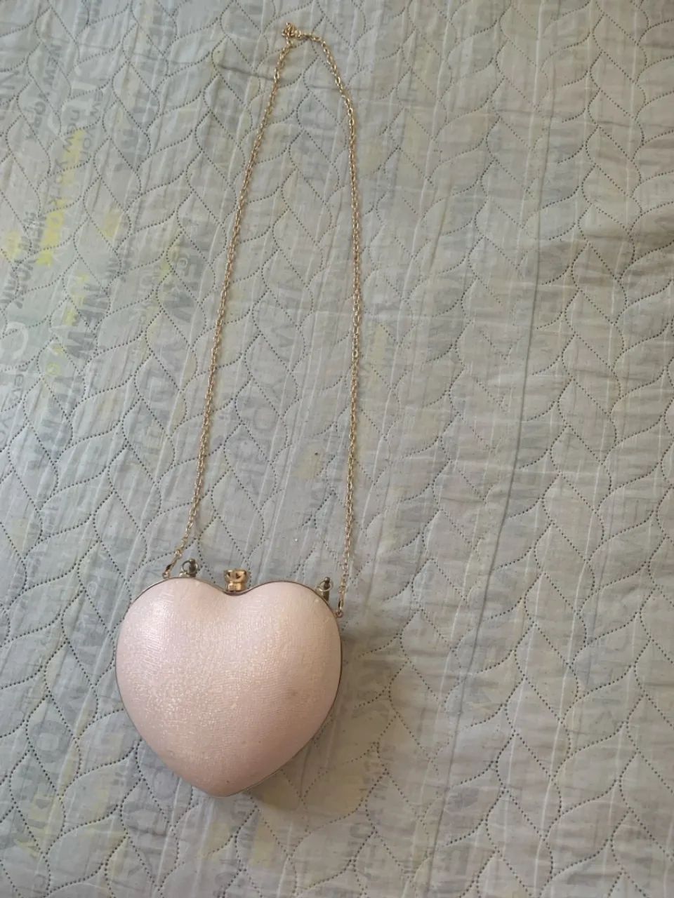 Bolsa em formato de coração rosa  - Foto 2