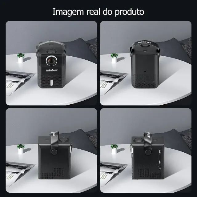 Projetor ISINBOX X8 (Android, WiFi, 5G) + Tripé - Foto 5