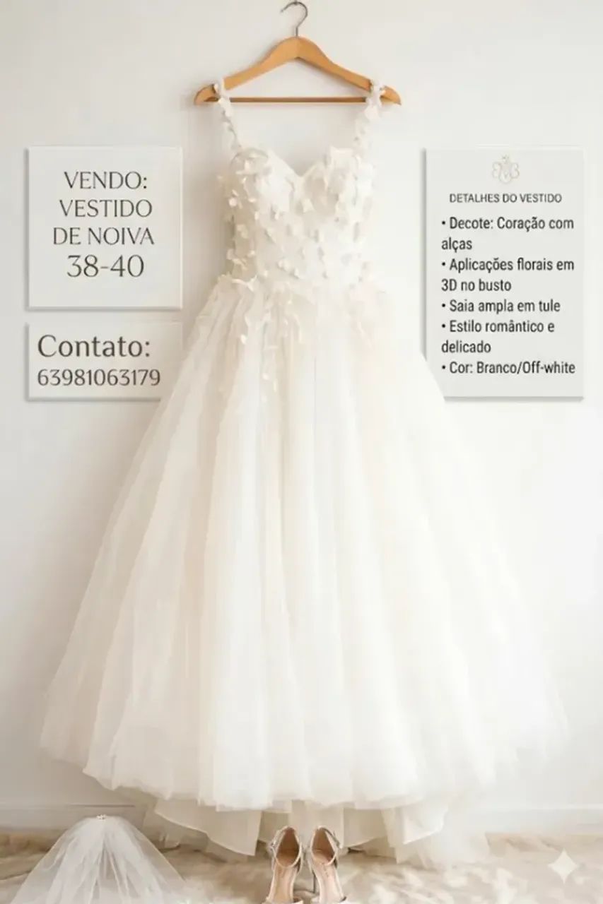 VESTIDO DE NOIVA 38-40