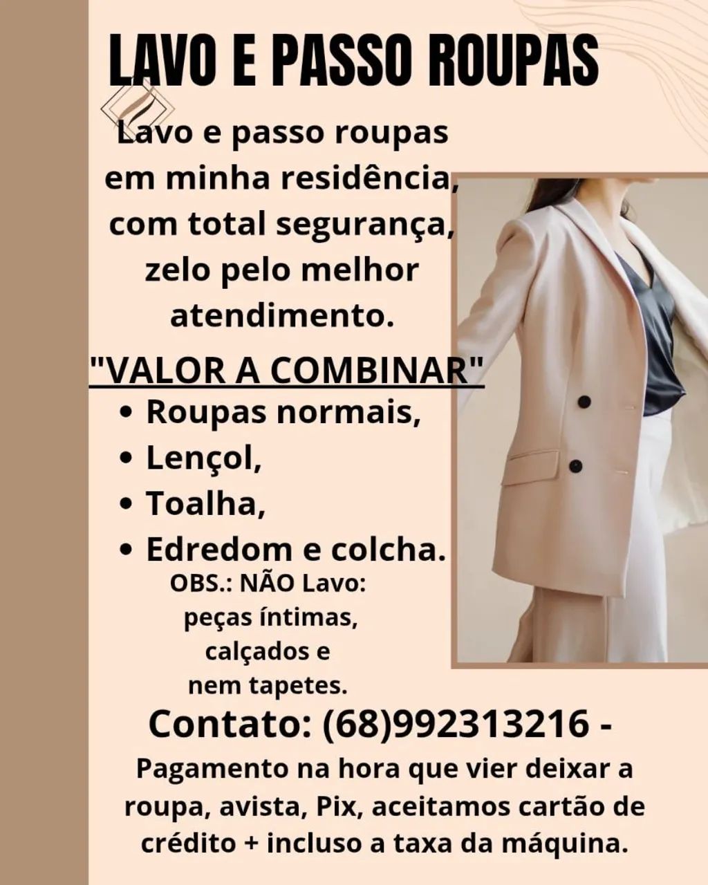 Lavar se roupa e passa