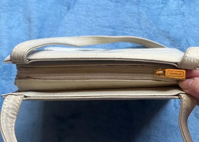 Bolsa Ombro Corello Couro Legítimo Texturizado Vintage - Foto 5