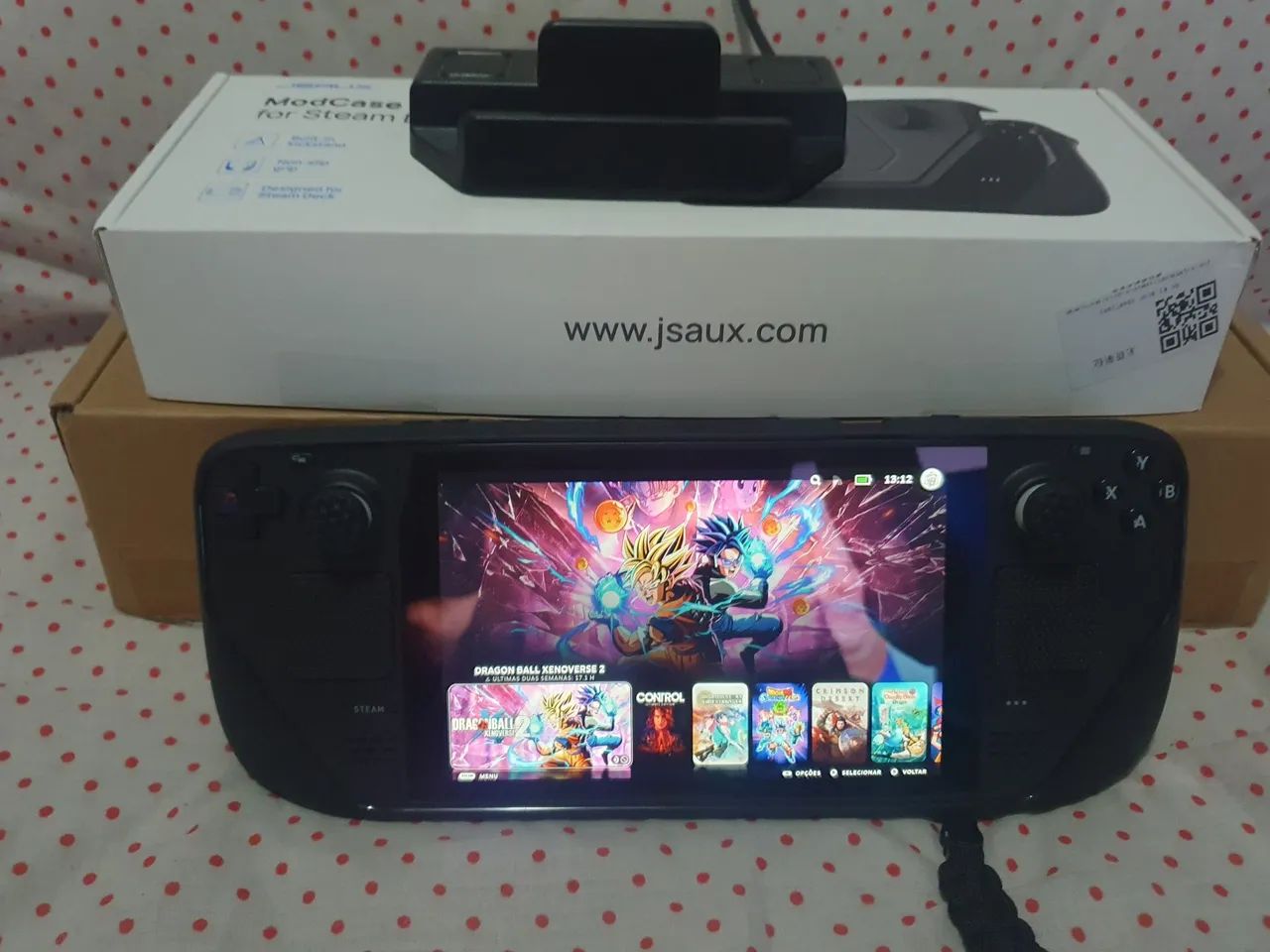 Steam Deck LCD 256GB Completo na caixa + Dock + Case Jsaux