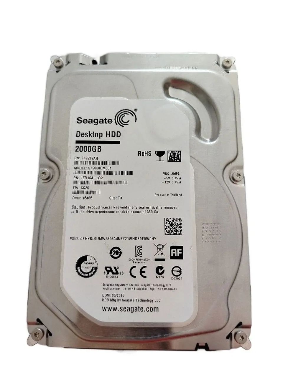 HD 2tb funcionando perfeitamente saudável