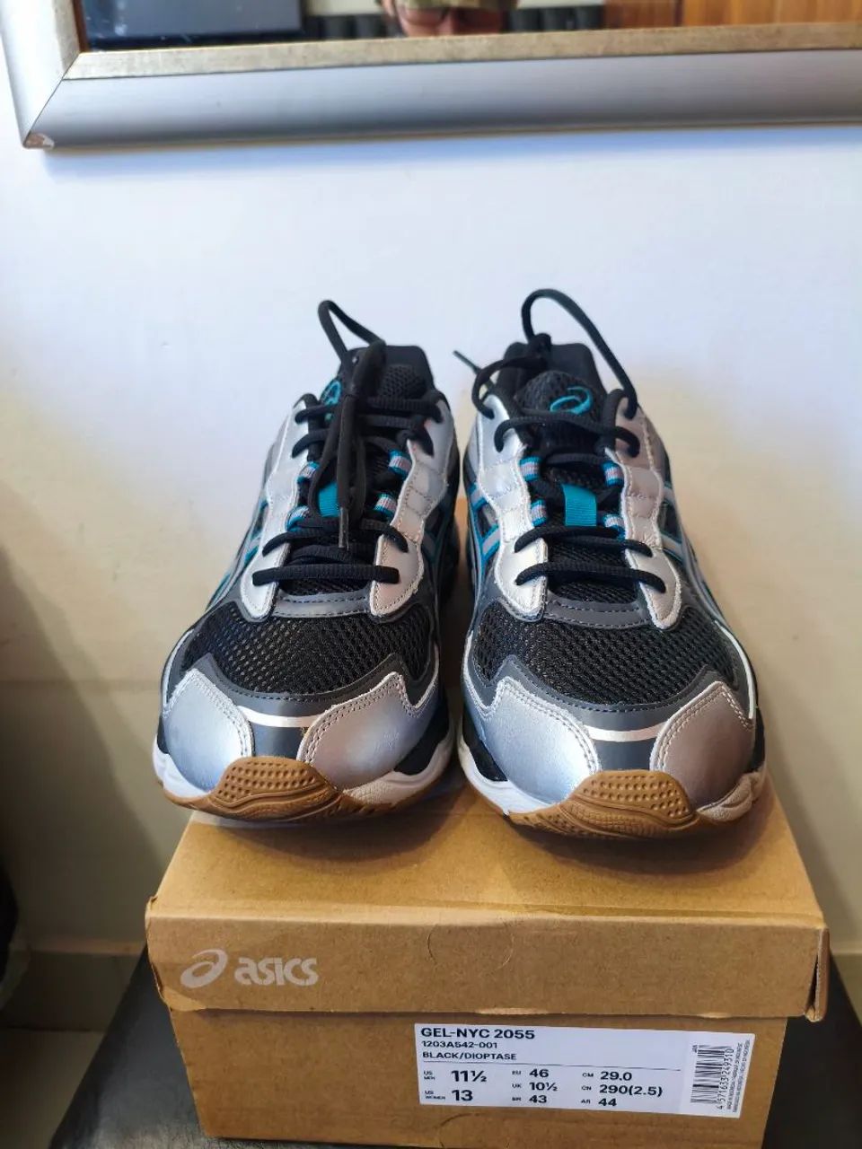 Tênis Asics NYC 2055 azul e prata 43 - Foto 2