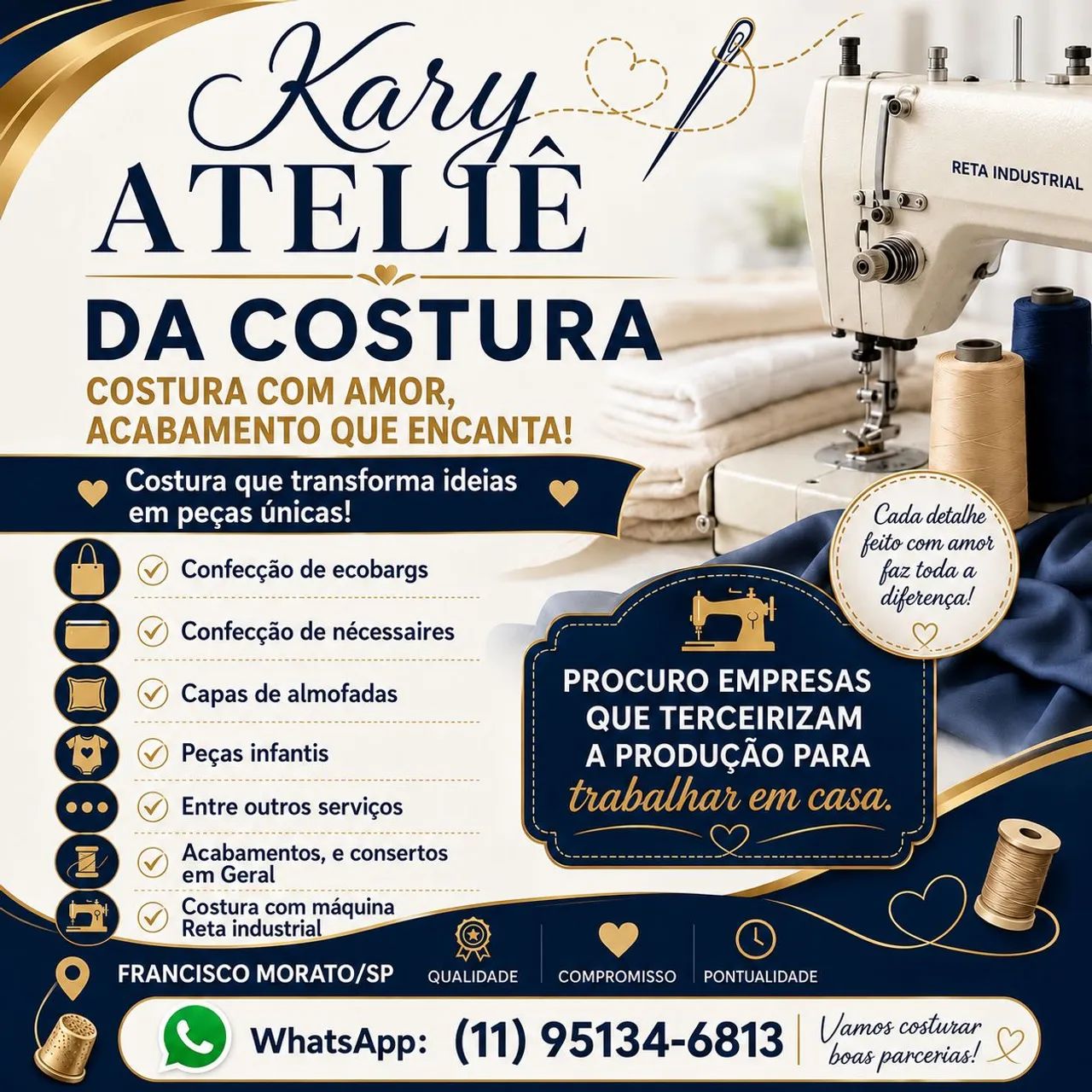 Trabalho com costura 