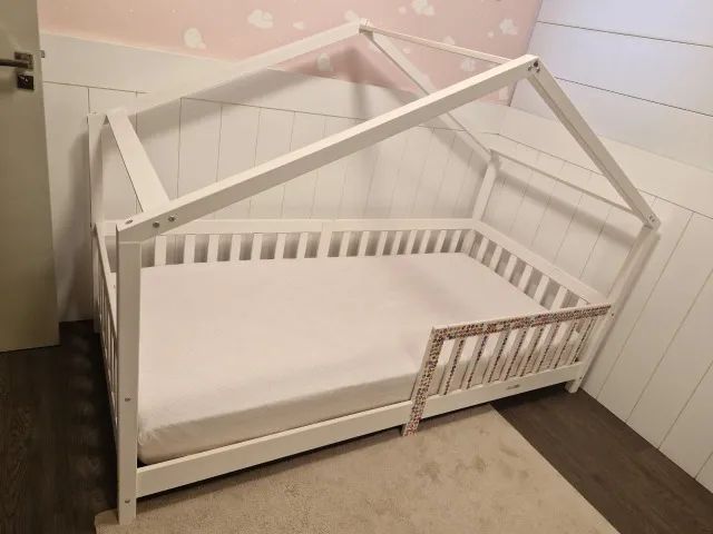 Cama Infantil Madeira Maciça Casa - Foto 4