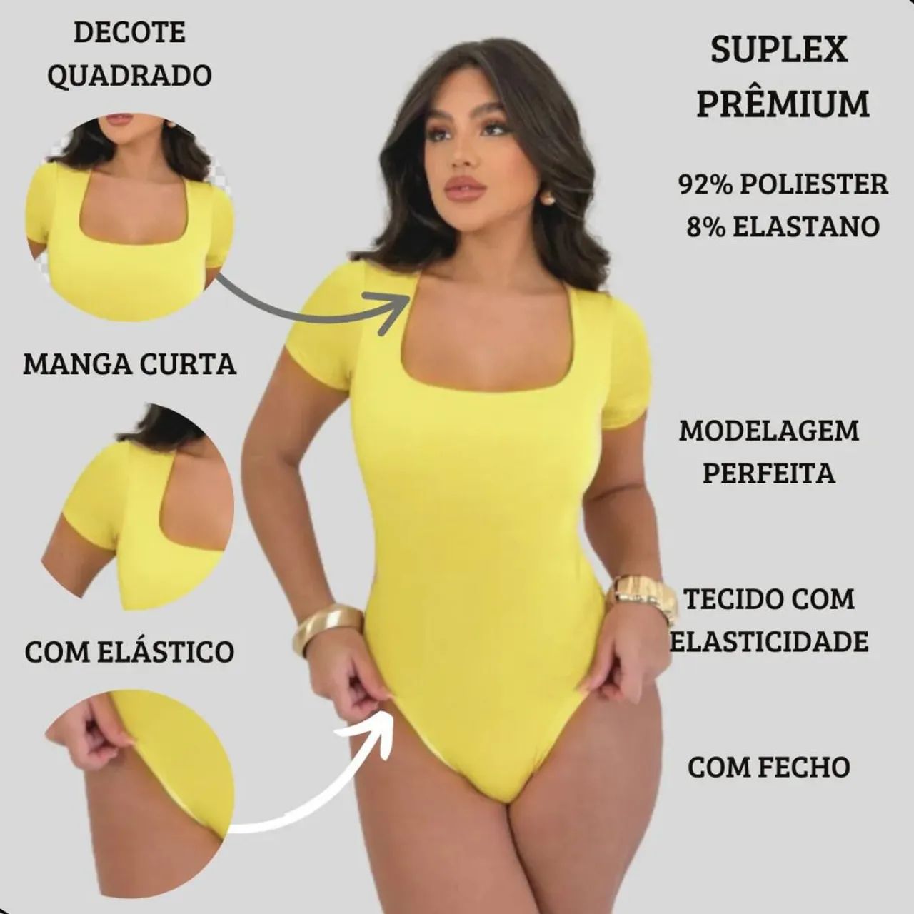 Body decote quadrado Suplex Premium NOVO - Foto 5