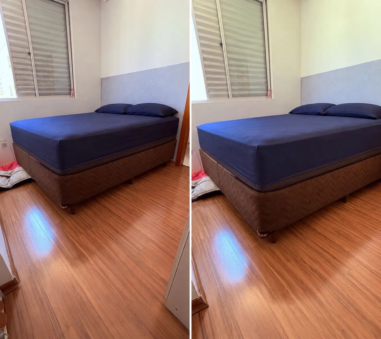 Base Box Queen Marrom em Suede/Camurça - Conservada