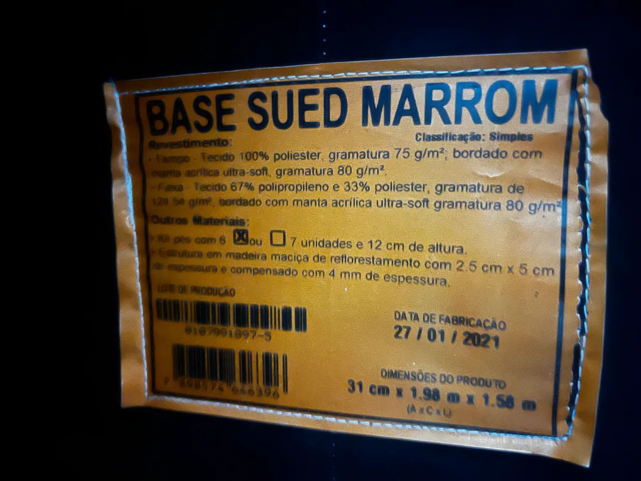 Cama Queen Casal material Sued  - Foto 2