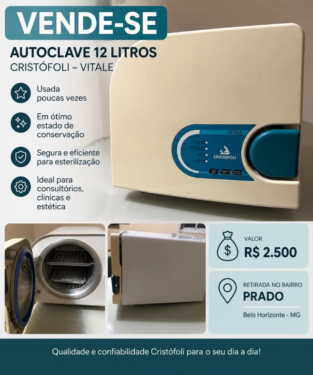 AUTO CLAVE VITALE 12LT