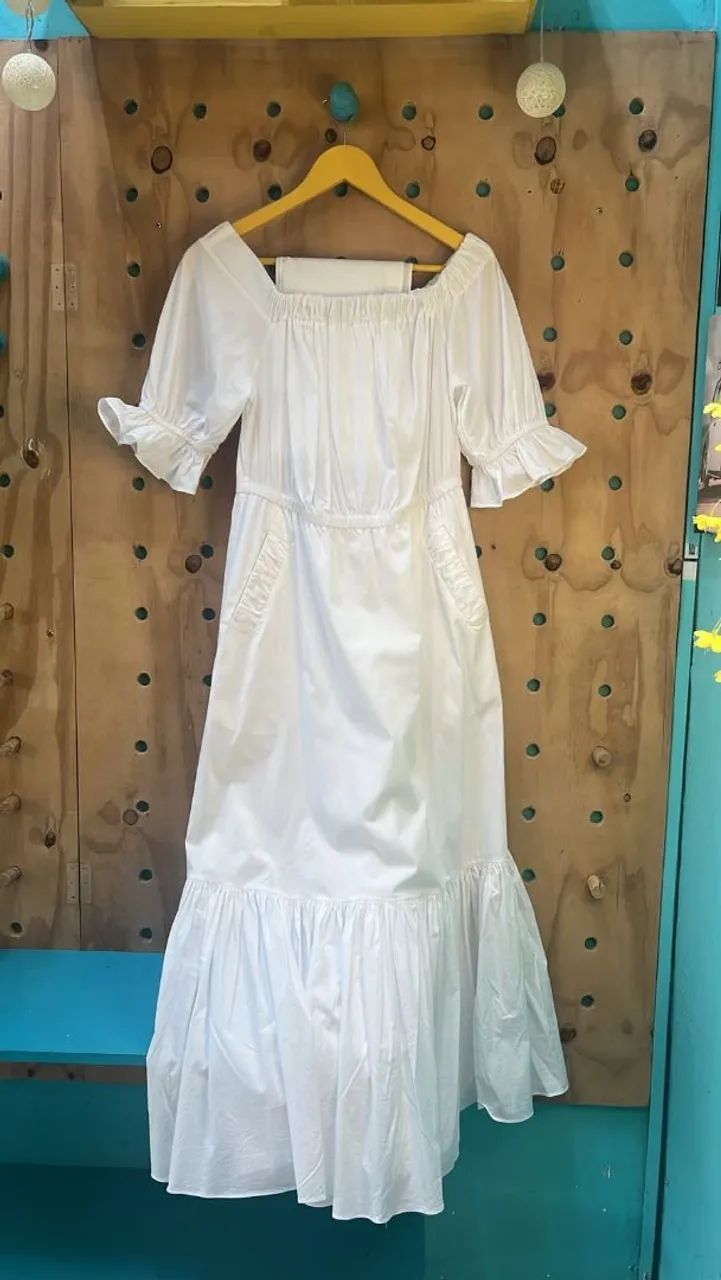 Vestido em Tricoline Algodão
