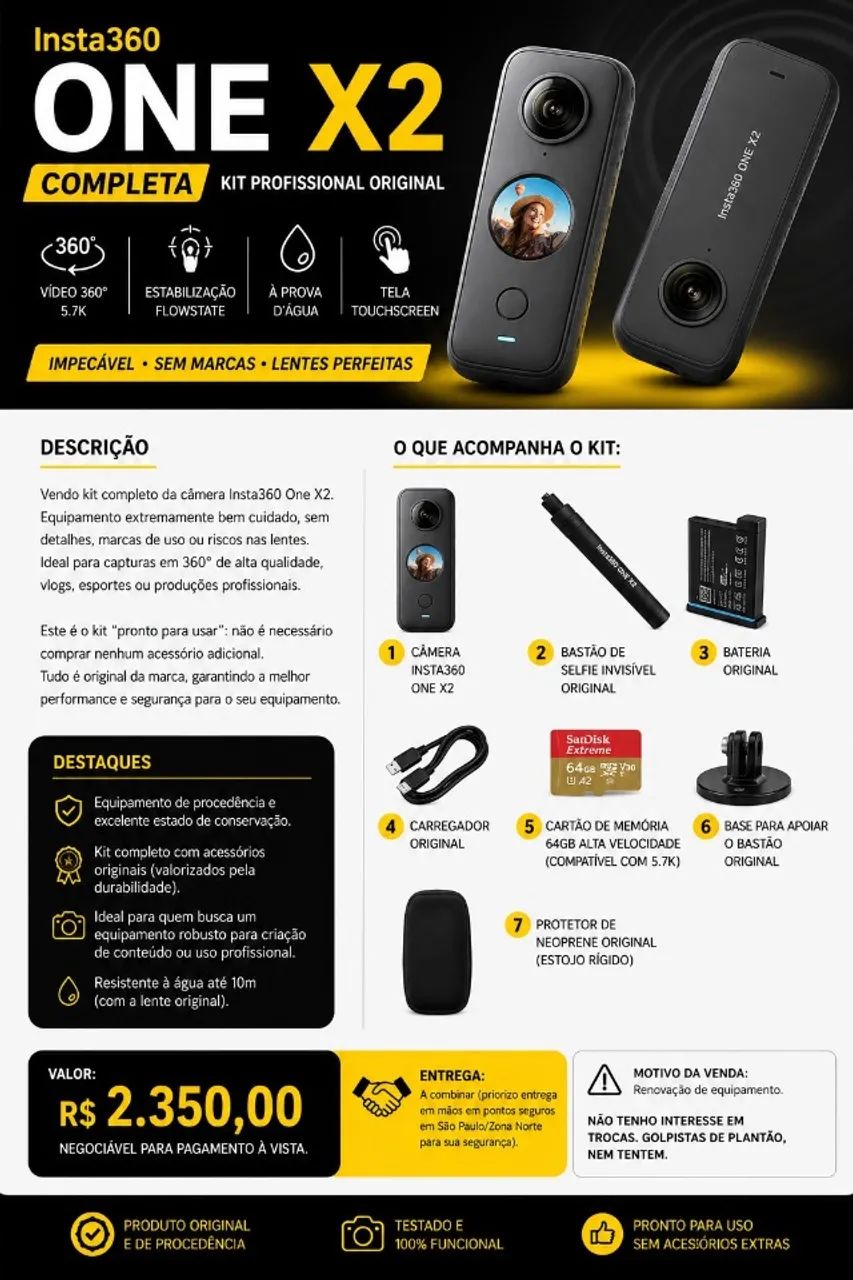 Insta360 One x2 completa