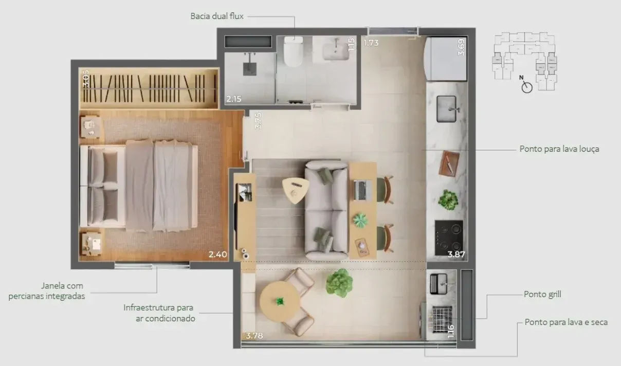 PLANTA 29m²