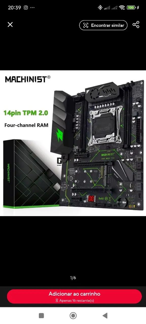 Kit xeon E5 2680 v4 + 16BG de ram ddr4