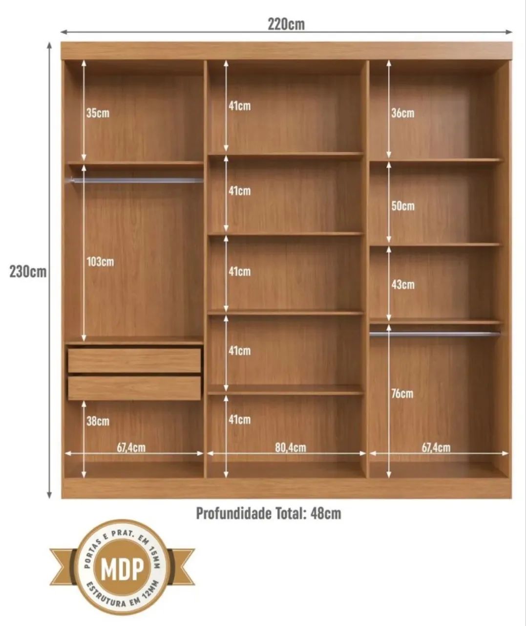 Guarda roupa 6 portas - Foto 2