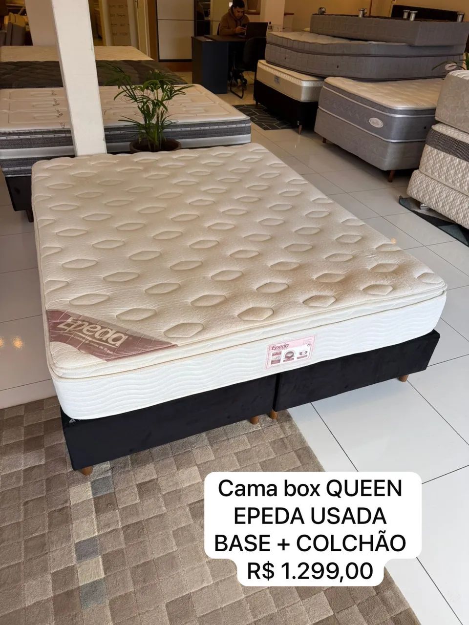 Cama box QUEEN EPEDA USADA TOP - ENTREGAMOS  - Foto 2
