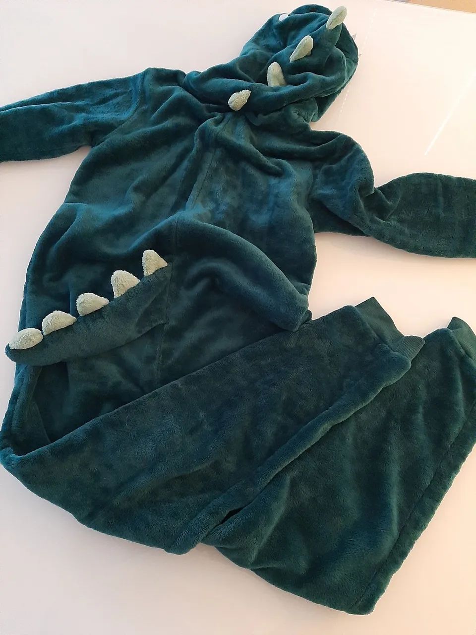 Macacão fantasia pijama dinosauro jacaré verde 10 anos infantil  - Foto 5