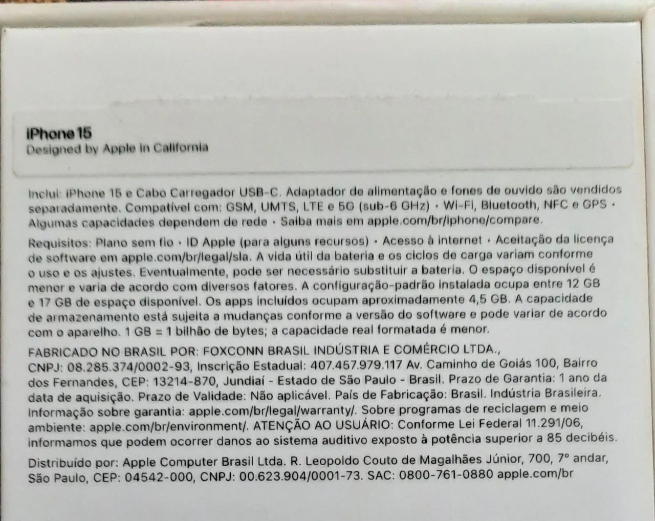 Iphone 15 256 com NF, na caixa. - Foto 5