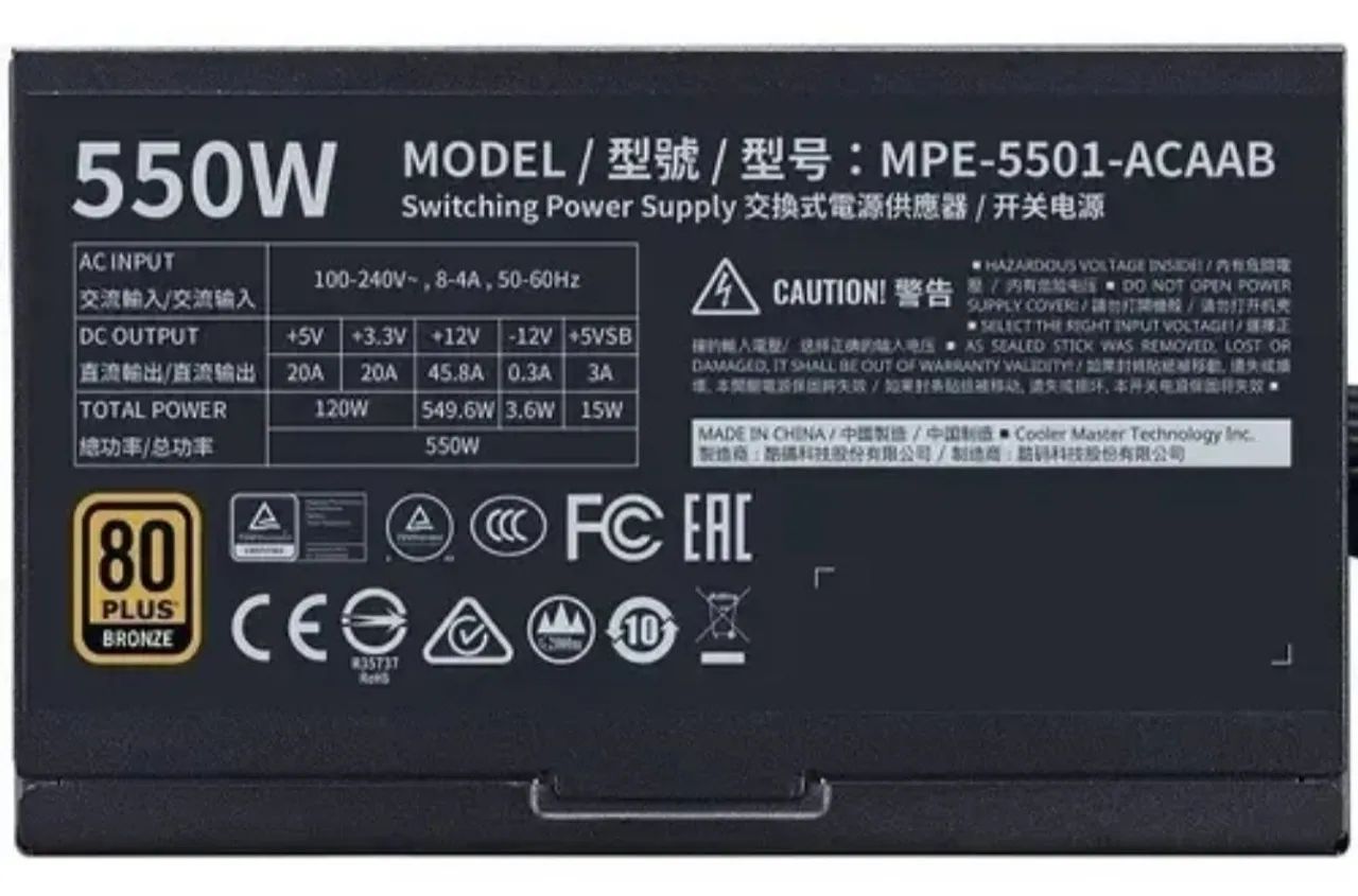 Fonte cooler master 550w - Foto 5