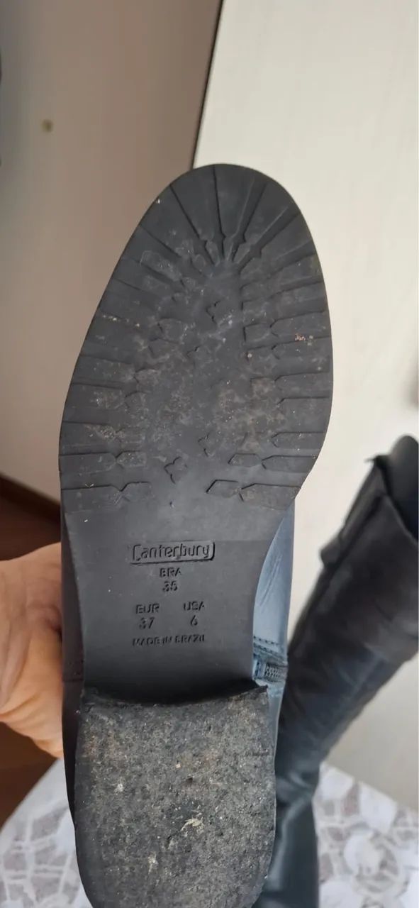 Bota couro preta  - Foto 3