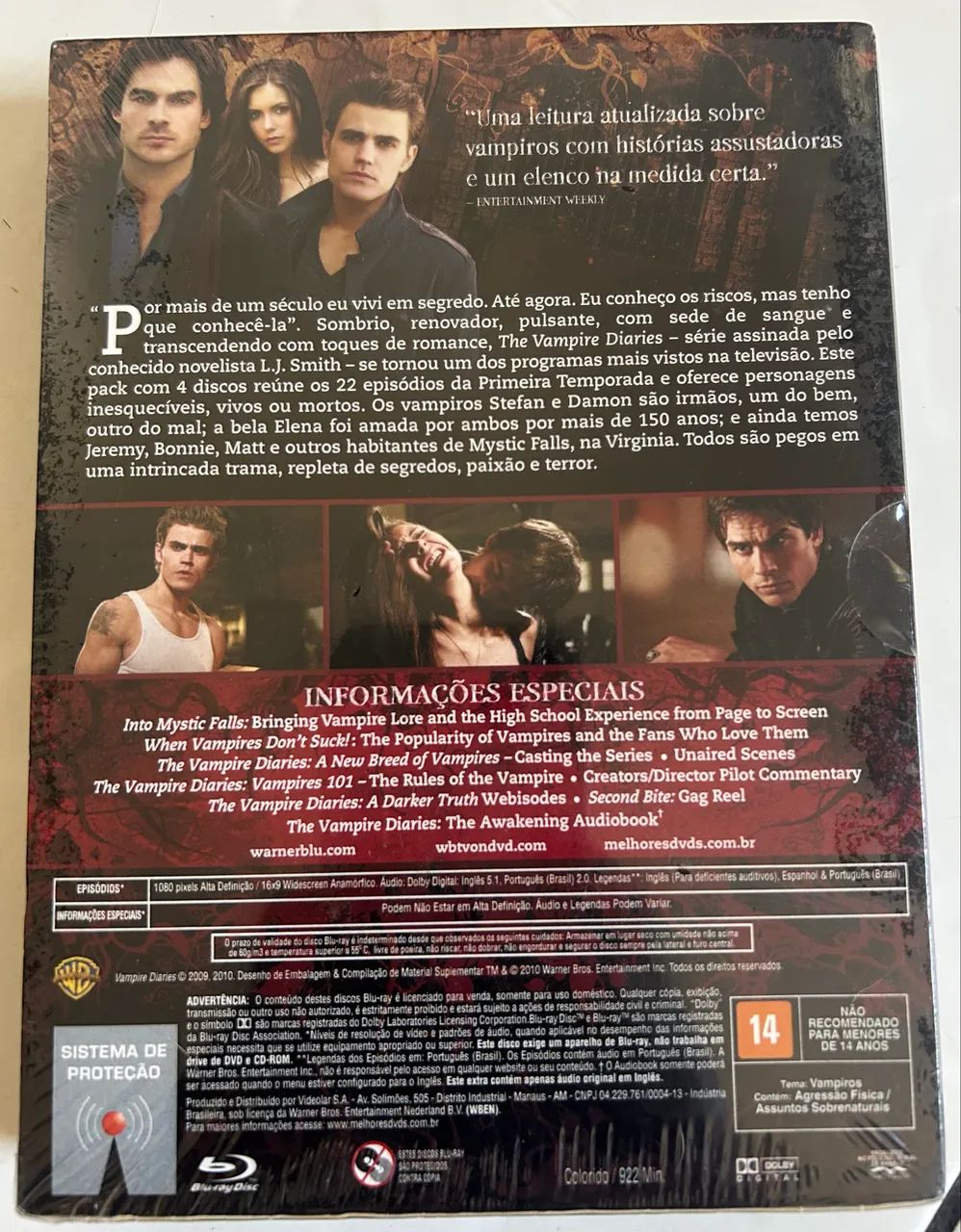 Blu-ray: The Vampire Diaries (O Diário dos Vampiros) - Lacrado - 1ª temporada - 4 discos - Foto 2
