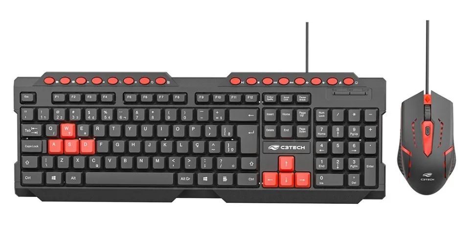 KIT TECLADO + MOUSE GAMER C3TECH GK-20BKV2 - Foto 4