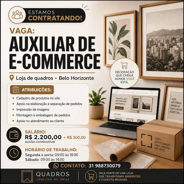 Vaga Emprego Auxiliar E-Commerce