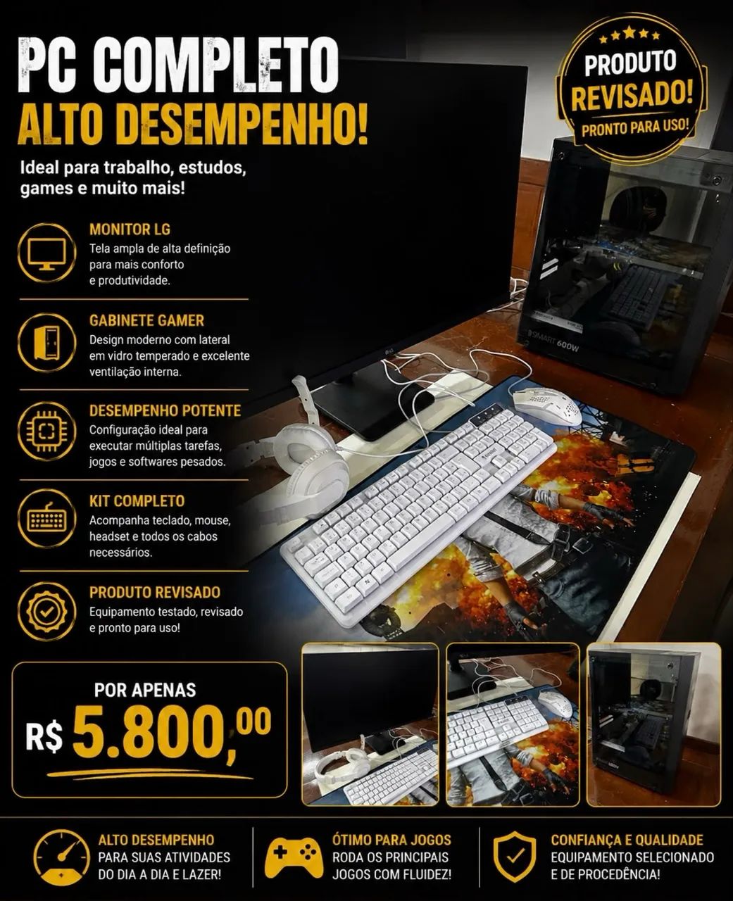 ? PC Gamer Completo - Pronto para Usar!