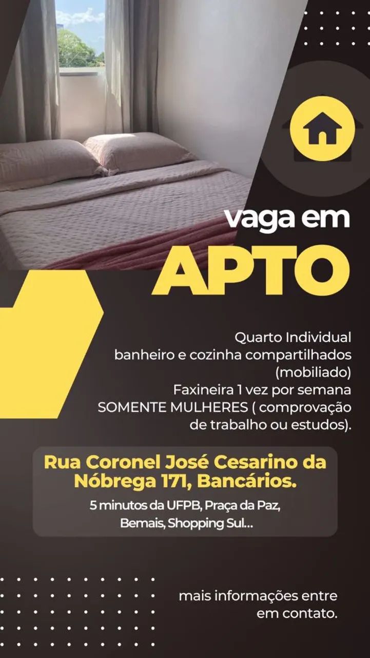 Quarto Individual Mobiliado 