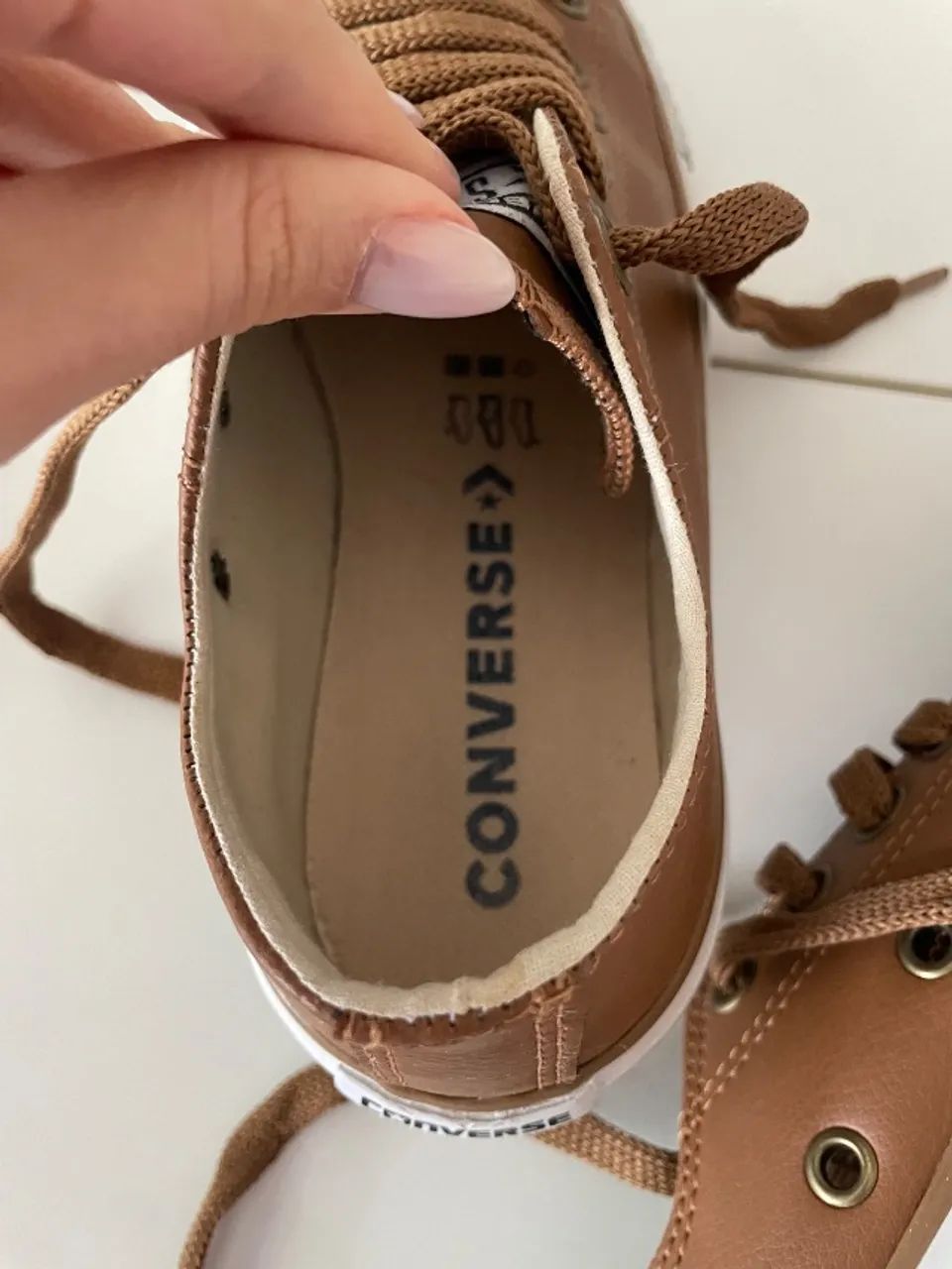 tênis converse all star de couro marrom - Foto 3