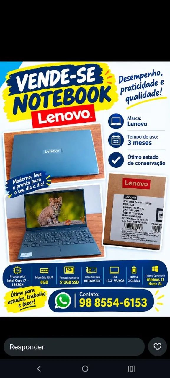  Notebook LENOVO