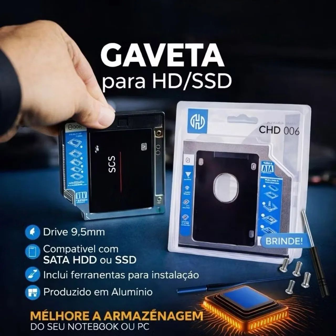 Caddy gaveta SSD - Foto 4