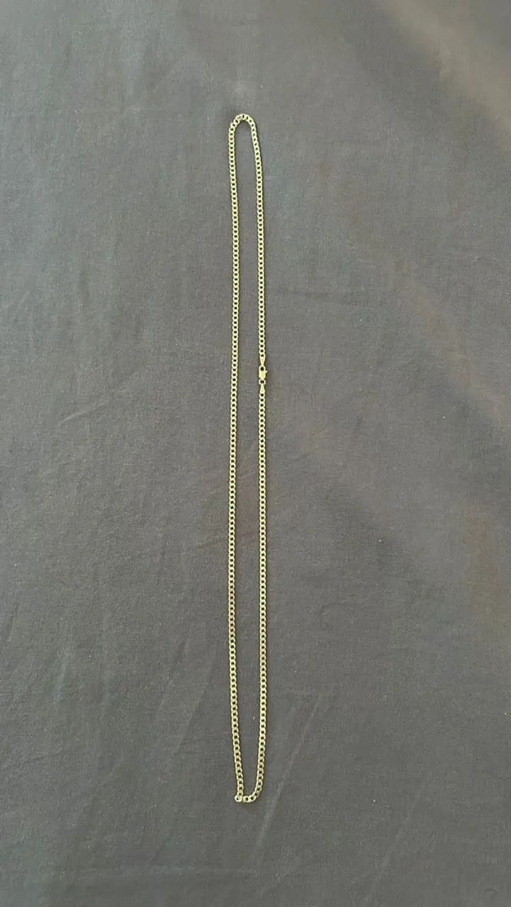 Corrente de Prata Escama De Peixe 3,5MM Por 70Cm - Foto 2