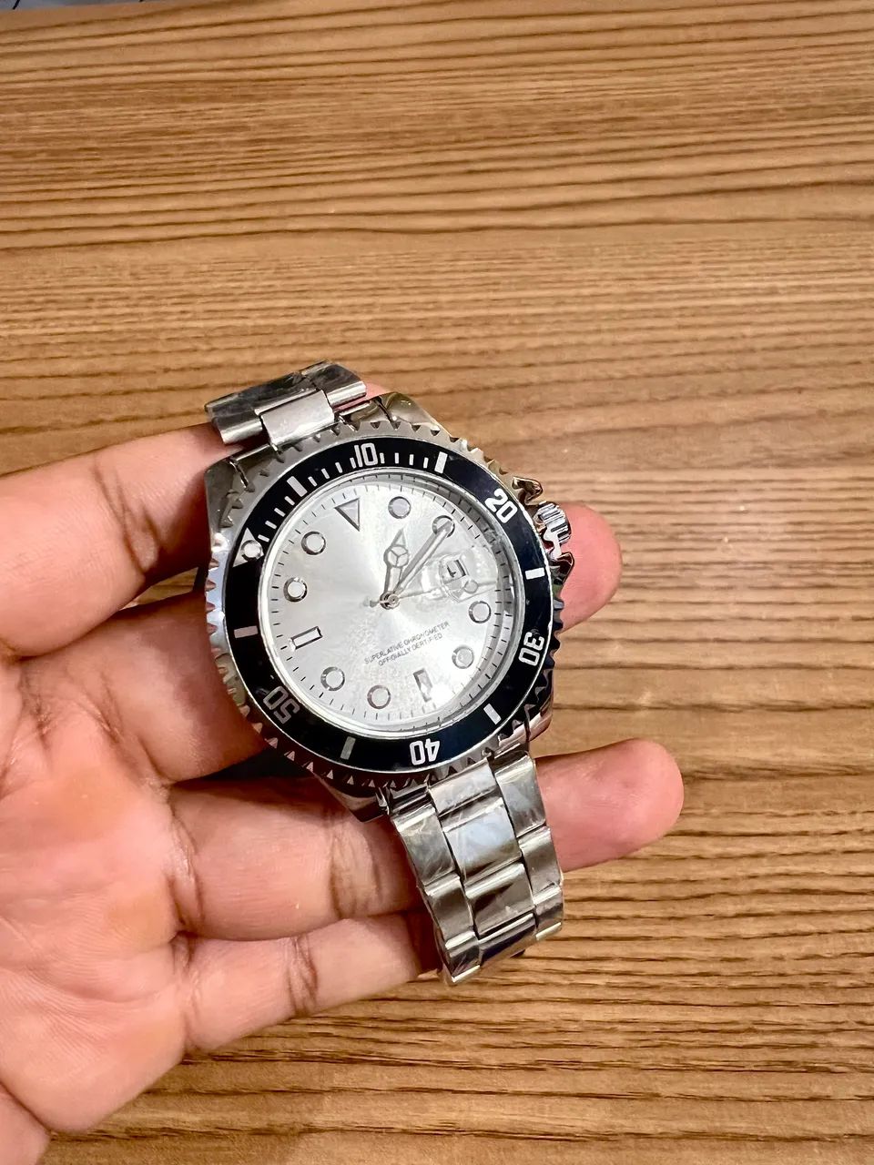 Relógio Masculino Prata 100% à Prova d?Água Elegante Pronta Entrega 