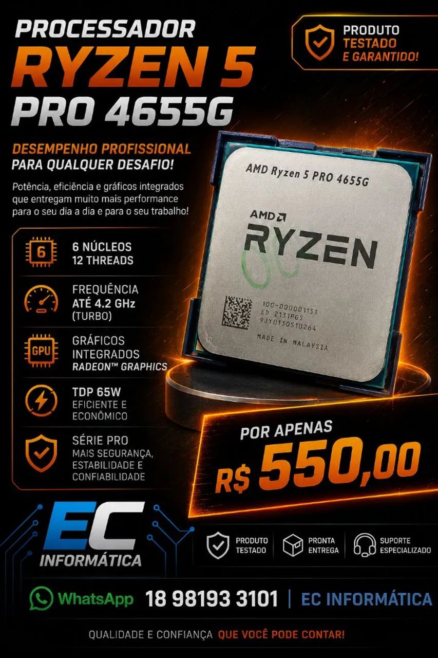 Processador Ryzen 5 4655g 