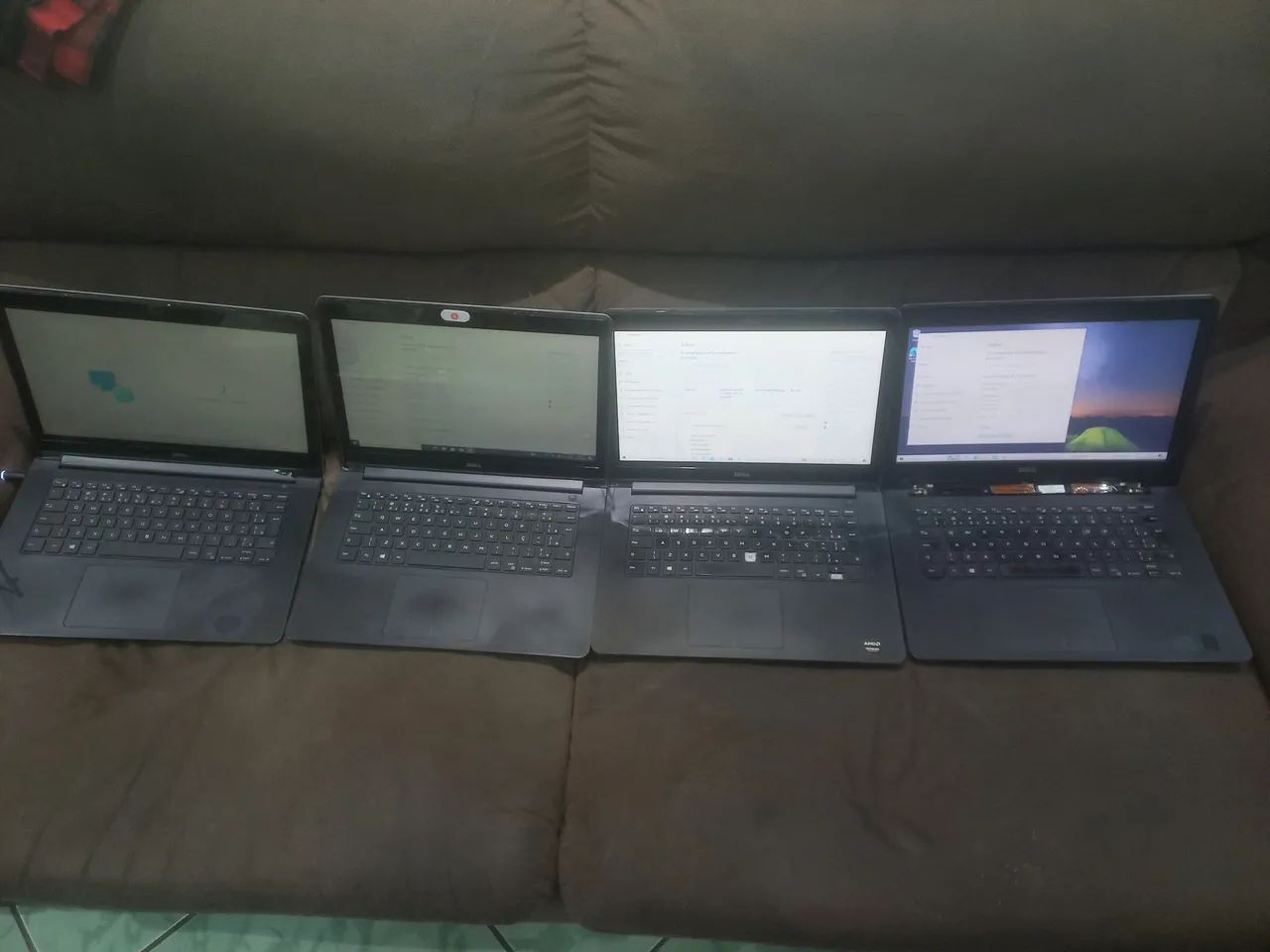 Lote de 4 notebooks Dell no estado 