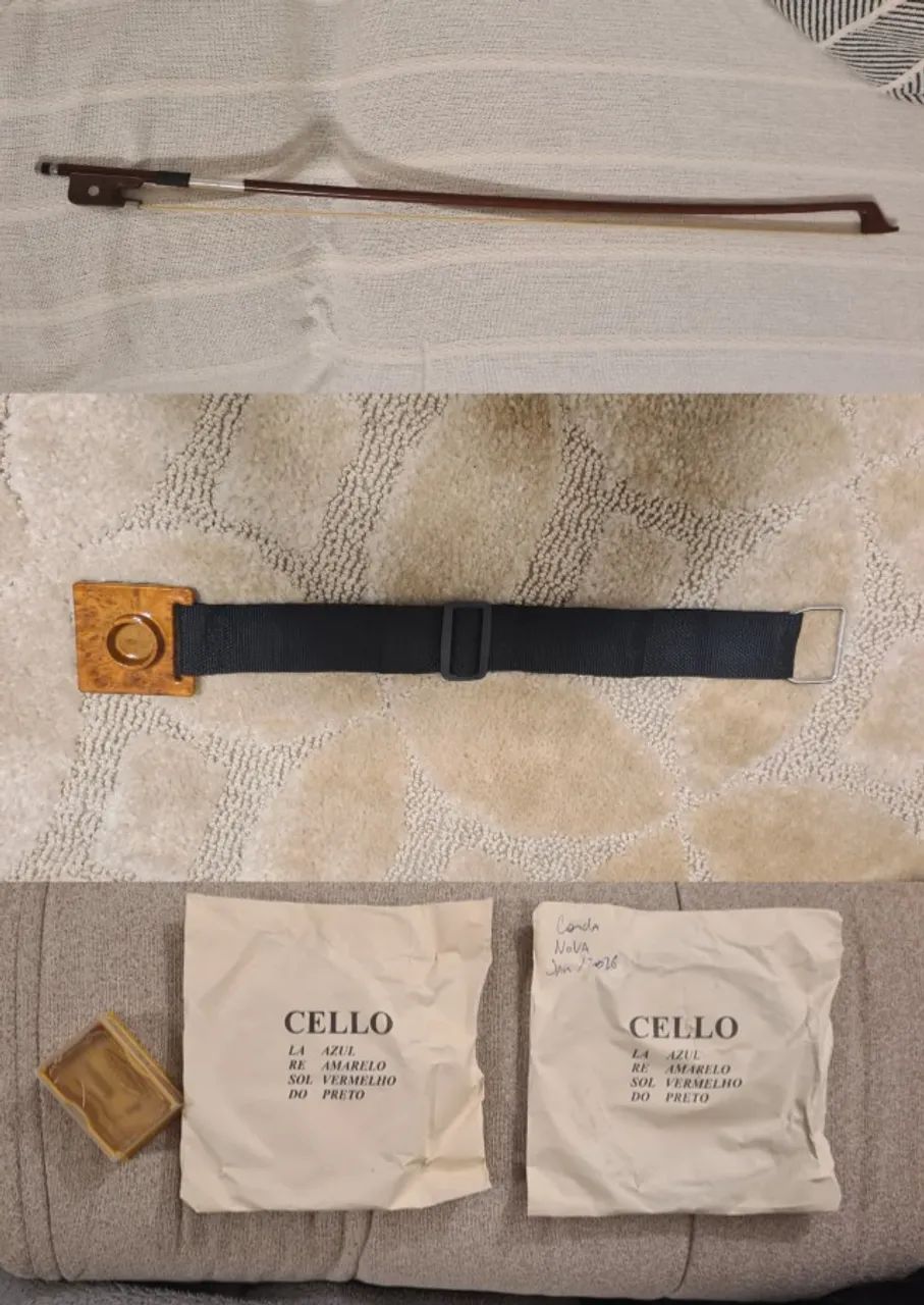 Violoncelo 4/4 + bag + cordas extras - Foto 6