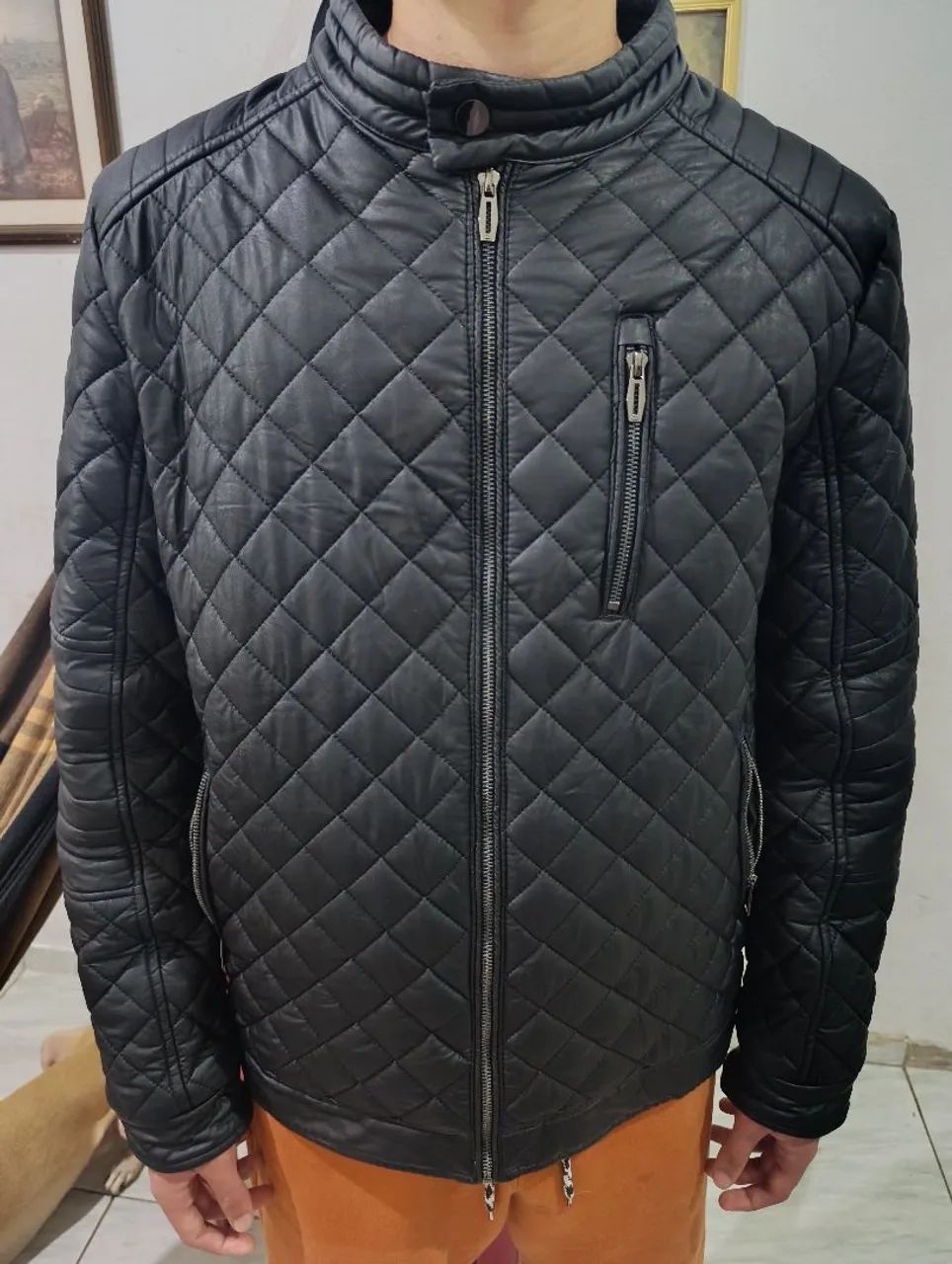 Jaqueta masculina de couro sintético. - Foto 3