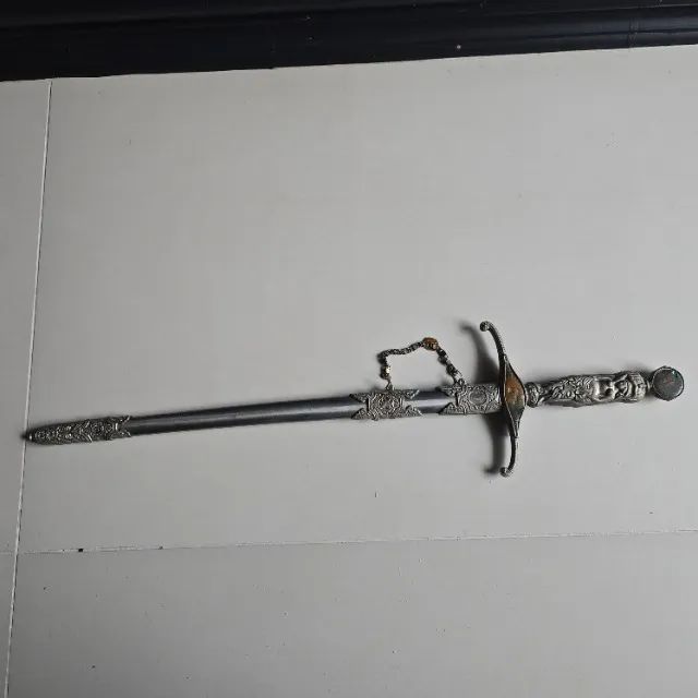 Espada prata 52cm para colecionador